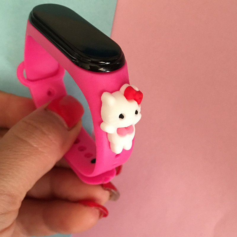 ساعت مچی دیجیتال بچگانه مدل ضد آب لمسی طرح کیتی پاپیونی کد W K P