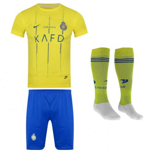 ست 3 تکه لباس ورزشی پسرانه طرح النصر مدل رونالدو 2024
