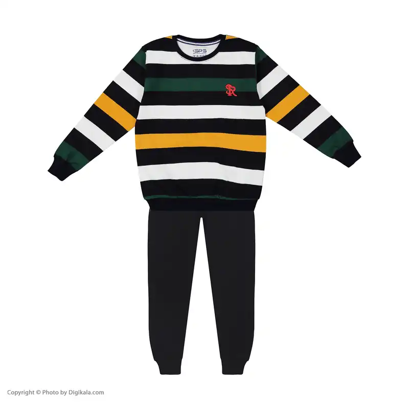 ست سویشرت و شلوار پسرانه طرح راه راه کد 248