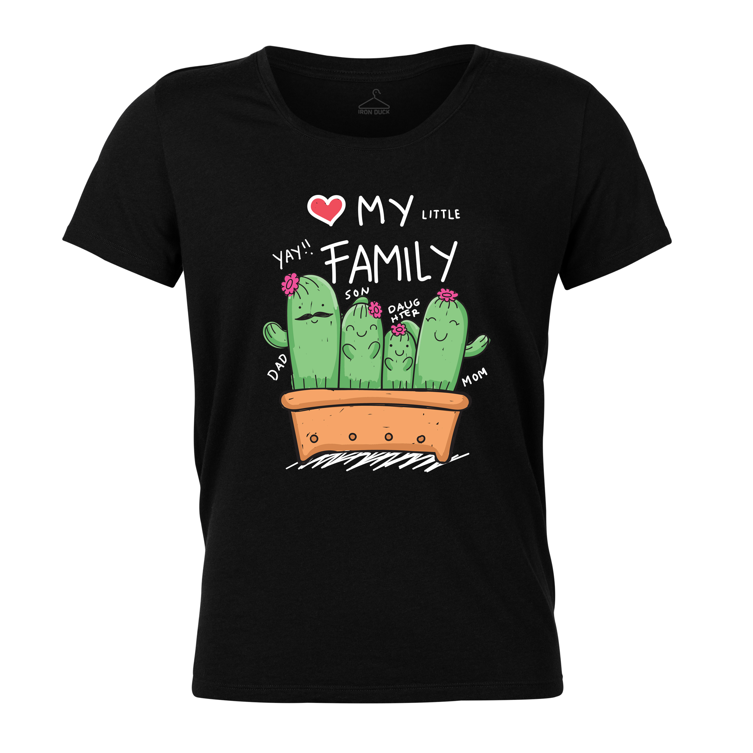تی شرت آستین کوتاه زنانه آیرون داک طرح My Family مدل ToSB14