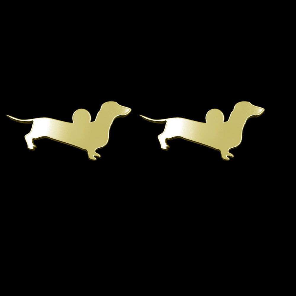گوشواره طلا 18 عیار زنانه مدوپد مدل سگ کد GA1-16395 -  - 1