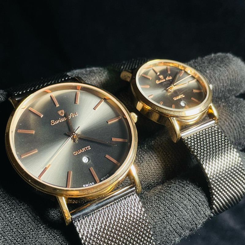 ست ساعت مچی عقربه‌ای زنانه و مردانه سوئیس آرت مدل 620060/61-04