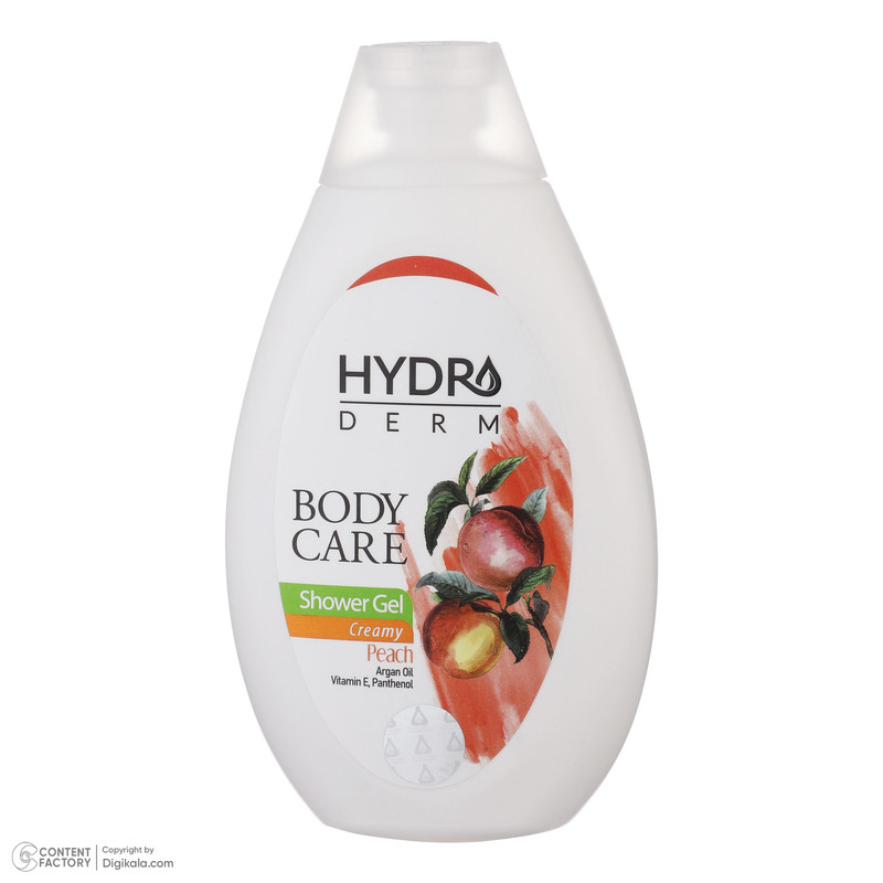 شامپو بدن کرمی هیدرودرم مدل Peach مناسب انواع پوست حجم 500 میلی لیتر