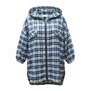 شکت زنانه مدل چهارخونه کلاه دار کد 0018