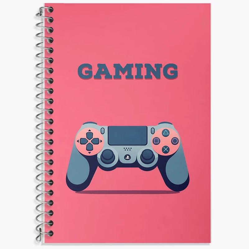 دفتر زبان 50 برگ خندالو مدل دو خط طرح Game کد F2395