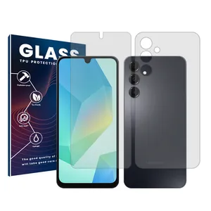 محافظ صفحه نمایش شفاف گلس مدل Resistant‌ مناسب برای گوشی موبایل سامسونگ Galaxy A16  به همراه محافظ پشت گوشی