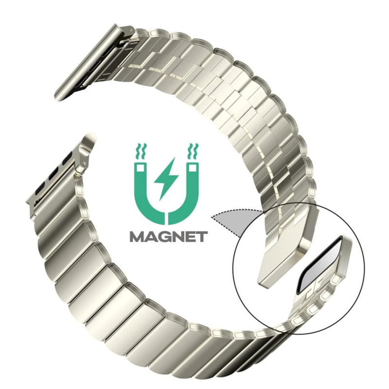 بند گوف مدل Link Magnet مناسب برای اپل واچ سری 1/2/3/4/5/6/7/8/9/SE/ULTRA/ULTRA 2 سایز 42/44/45/49 mm