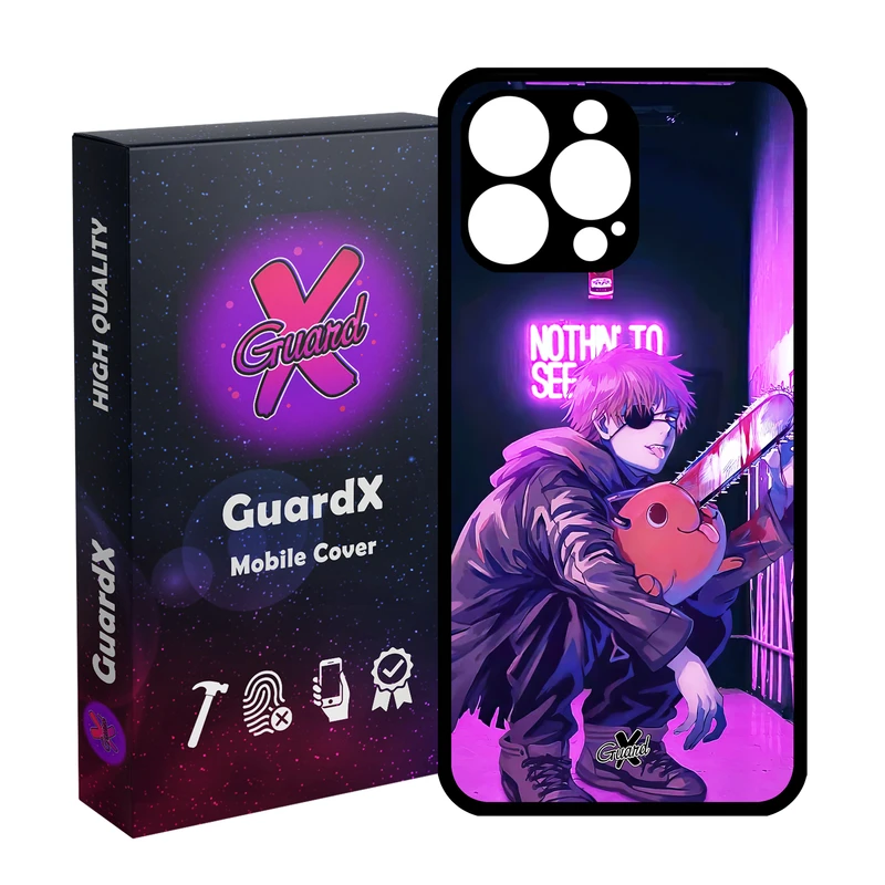 کاور گارد ایکس طرح Chainsaw Man Anime مدل Glass10625 مناسب برای گوشی موبایل اپل iPhone 14 Pro Max