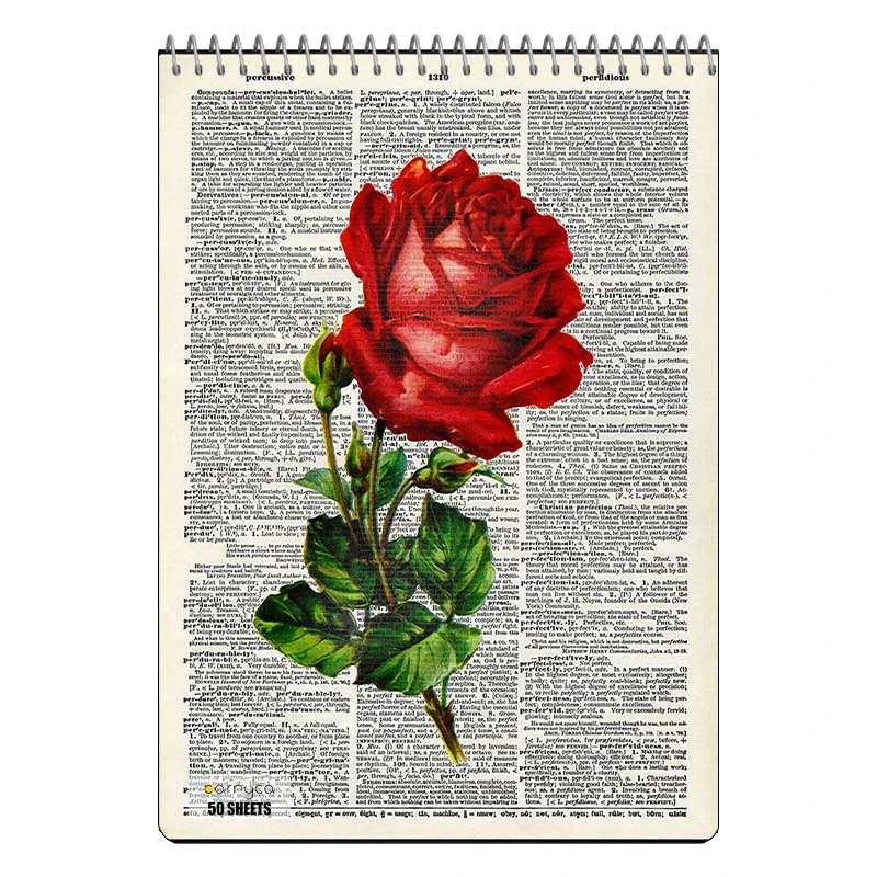 دفتر نقاشی 50 برگ سیمی کارنیکا طرح روزنامه وینتج Vintage Newspaper کد 61809