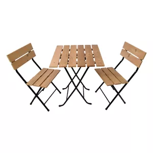 میز و صندلی غذاخوری دو نفره تاشو مدل چوبی کد 2090
