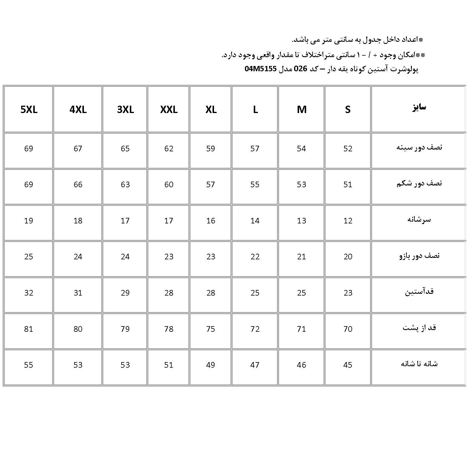 پولوشرت آستین کوتاه مردانه پاتن جامه مدل 04M5155 رنگ سبز تیره -  - 5
