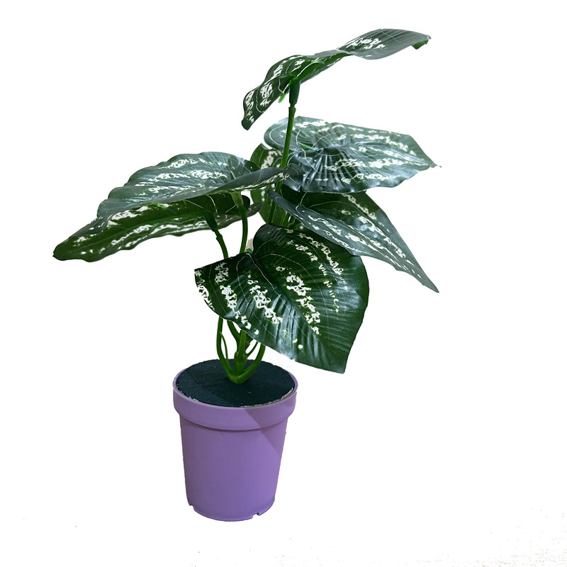 گلدان به همراه گل مصنوعی مدل rainblow 1004