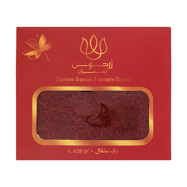 زعفران رشته ای کامل درجه یک زرتوس زعفران - 4.608 گرم