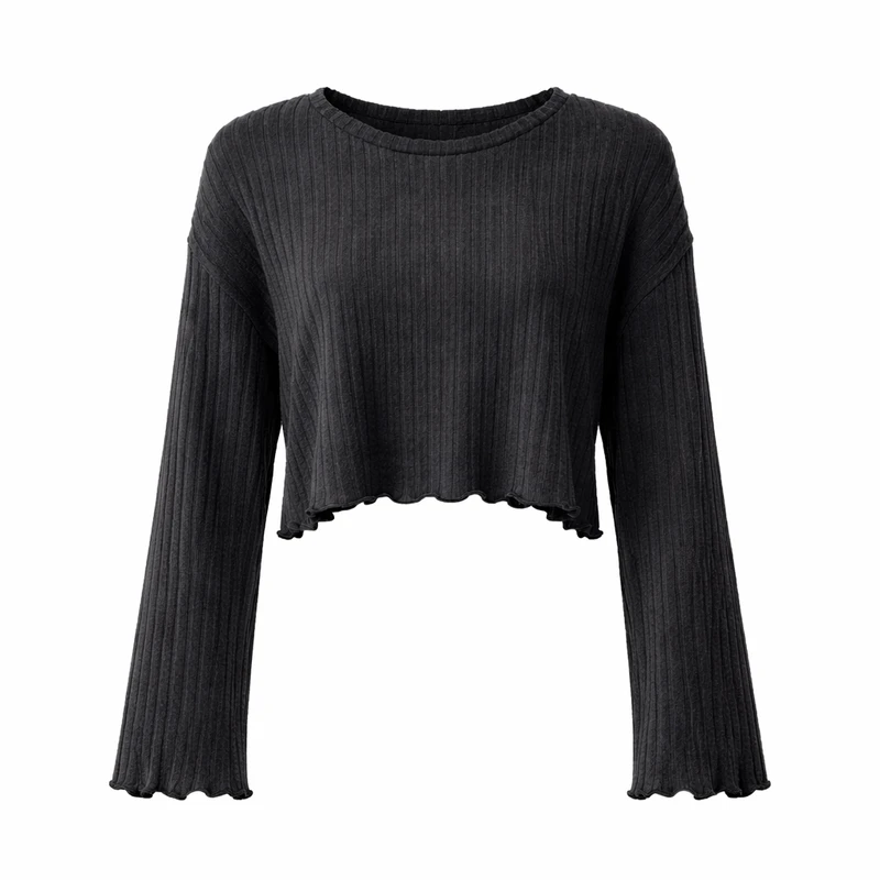 بلوز آستین بلند یقه گرد زنانه مدل 67