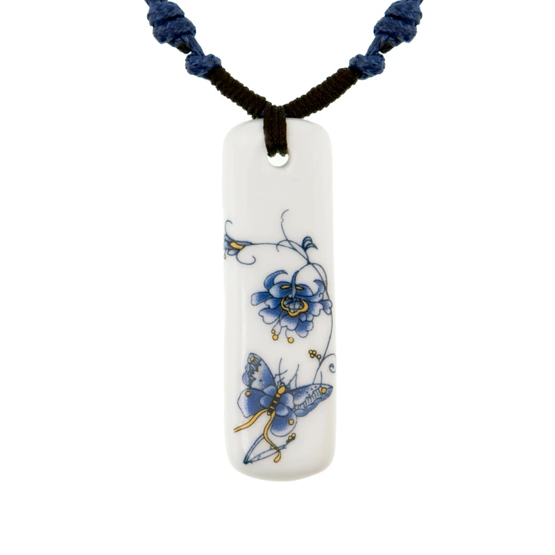 گردنبند زنانه برانت مدل پروانه و گل لایت