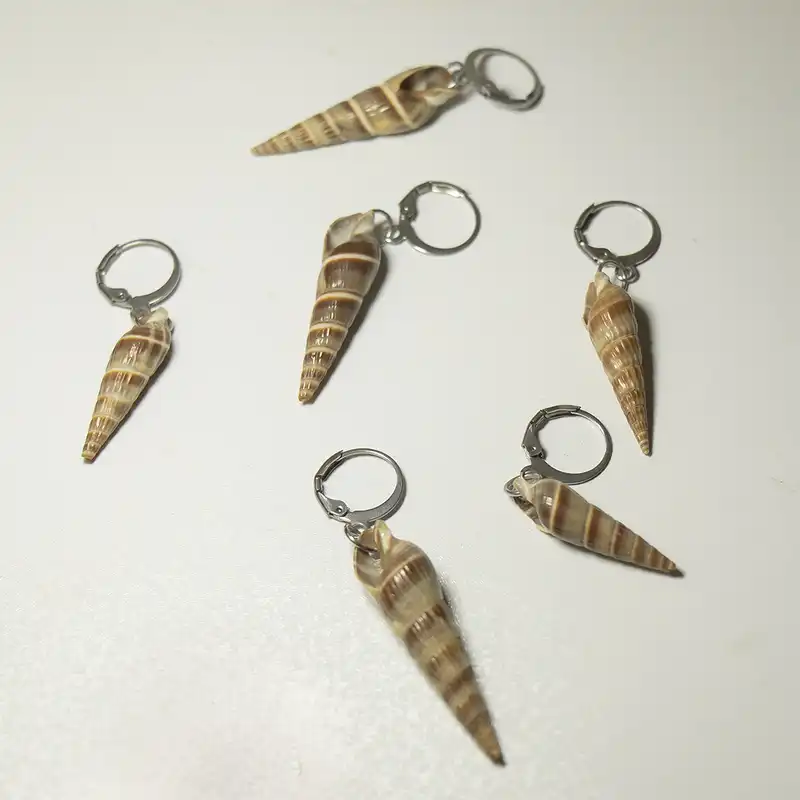 گوشواره زنانه مدل صدفی کد SJ-004