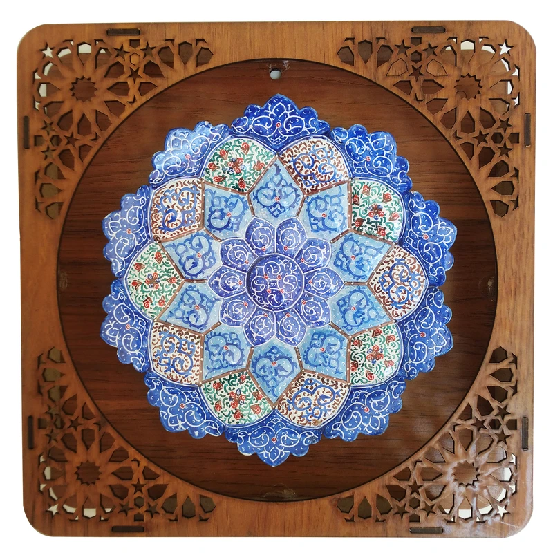 بشقاب میناکاری مسی مدل گل کد 19 ghh