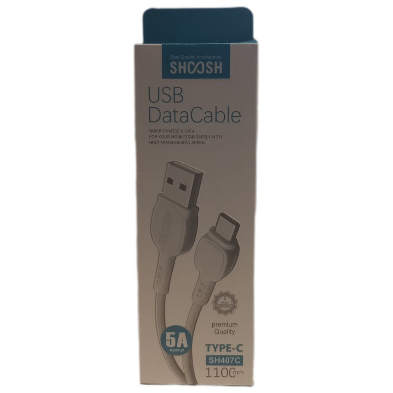 کابل تبدیل usb به usb-c شوش مدل  fast sharge SH407C طول 1.1متر