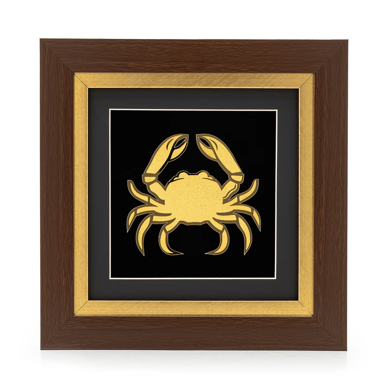 تابلو طلاکوب آلتین هنر بزازیان مدل خرچنگ نماد ماه تیر