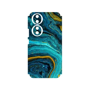 MAHOOT Turquoise marblewith golden streaks Cover Sticker for Honor 90