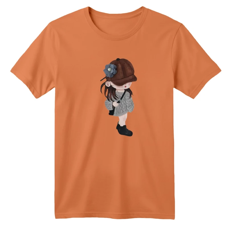 تی شرت آستین کوتاه بچگانه مدل دخترک کد 2