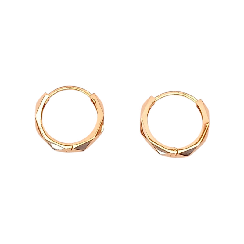 گوشواره حلقه‌ای طلا 18 عیار زنانه گالری طلای عیاره مدل امگا 03  - 4