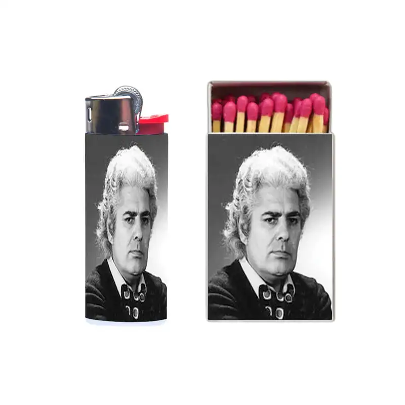 فندک مدل مشاهیر کد 1114 به همراه کبریت