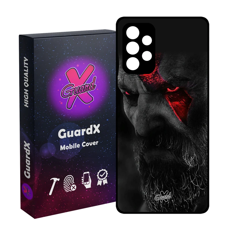 کاور گارد ایکس طرح God of War مدل Glass10349 مناسب برای گوشی موبایل سامسونگ Galaxy A32 4G