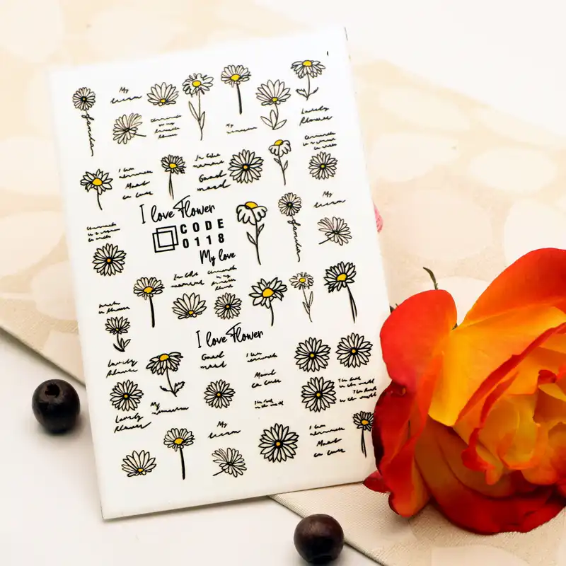 برچسب لنز ناخن مدل فانتزی کیوت مجموعه 35 عددی