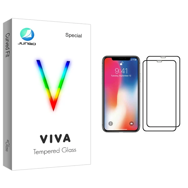 محافظ صفحه نمایش جانبو مدل Viva Glass مناسب برای گوشی موبایل اپل iPhone X بسته دو عددی