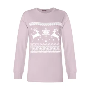 بلوز زنانه افراتین مدل گوزن سفید کد 7537 رنگ صورتی