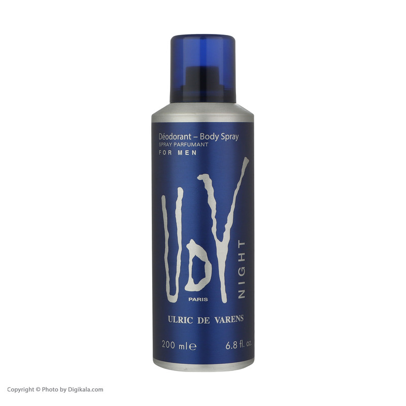 اسپری دئودورانت مردانه یو دی وی مدل NIGHT حجم 200 میلی لیتر