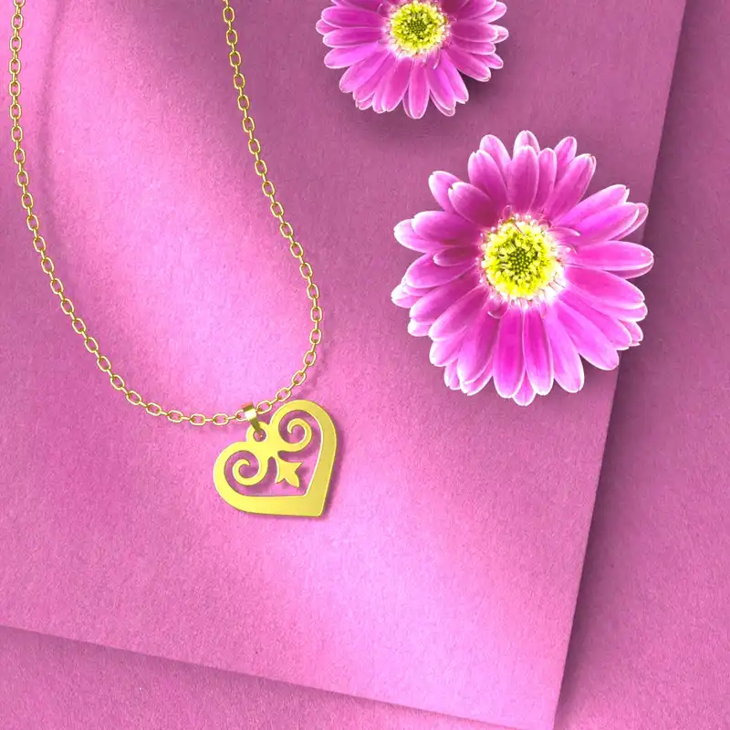 گردنبند طلا 18 عیار زنانه مدوپد مدل برگ کد CA10880