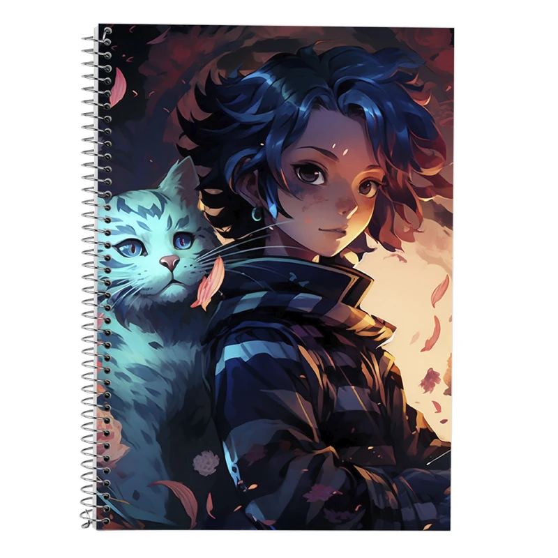 دفتر زبان 50 برگ مدوپد مدل دوخط طرح Demon Slayer کد DF11058