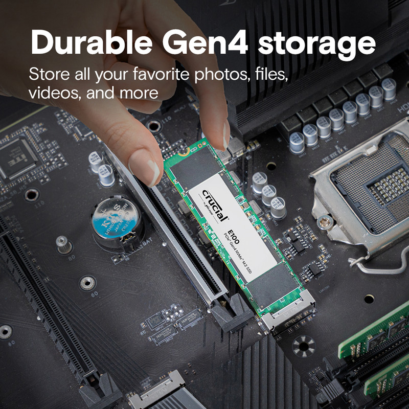 اس اس دی اینترنال PCIe 4.0 کروشیال مدل E100 Gen4 ظرفیت یک ترابایت