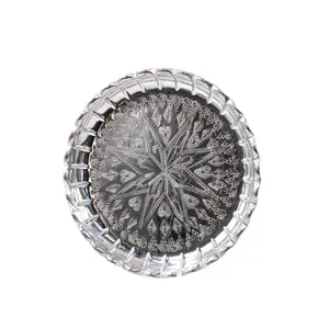 سینی مسی مدل کنگره دار طرح بته جقه ای کد ma181