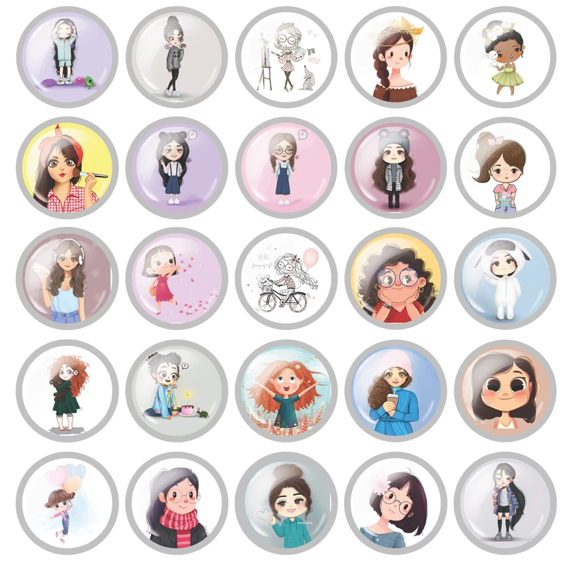 پیکسل مدل دخترانه کد 03 مجموعه 25 عددی