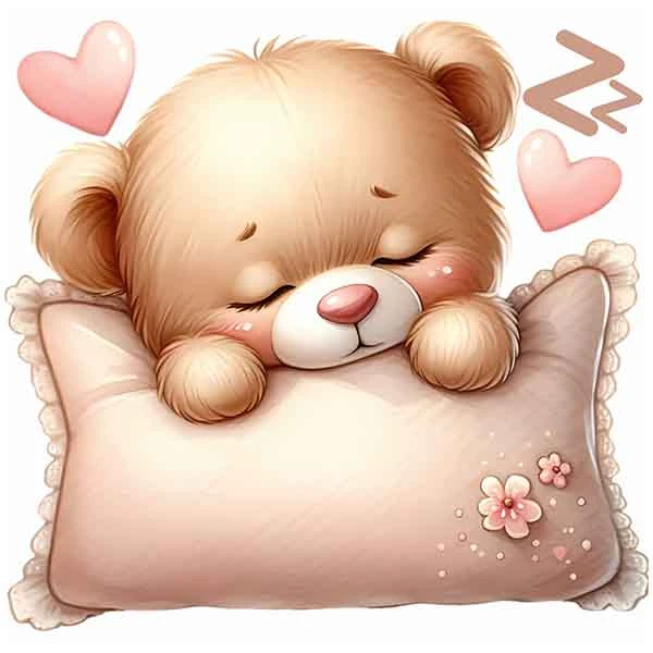 استیکر دیواری کودک راتیانا مدل sleepy lovely teddy