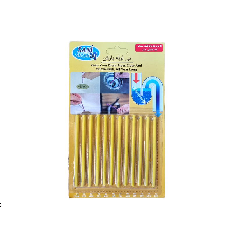 لوله باز کن سانی استیک کد gf54 بسته 12 عددی