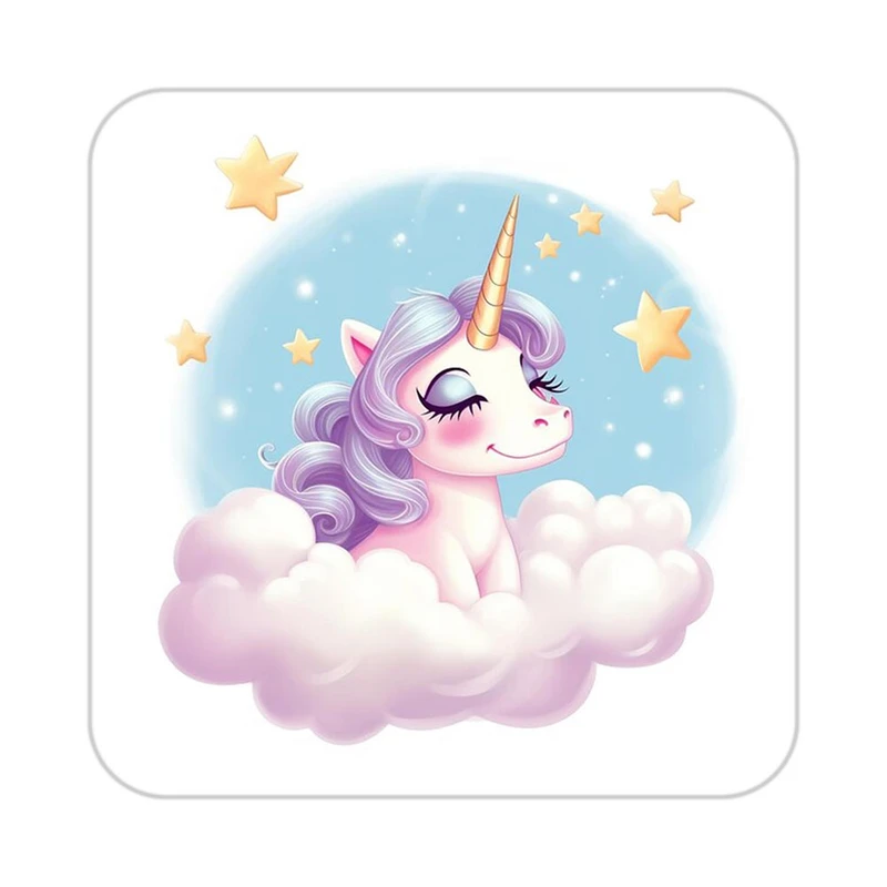 زیر لیوانی کاکتی طرح اسب تک شاخ و یونیکورن مدل mp31171