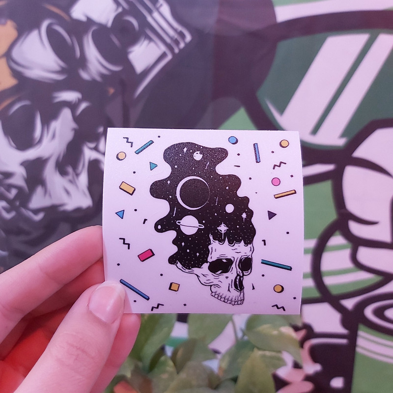 استیکر لپ تاپ طرح اسکلت کد 0027