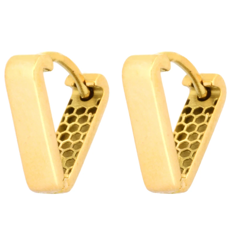 گوشواره طلا 18 عیار زنانه طلای مستجابی مدل نیکا مثلث کد 40204
