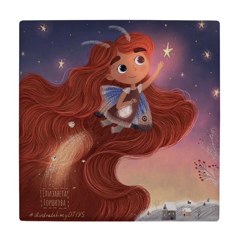  زیر لیوانی  طرح دختر بچه و ستاره ها کد    6421839_5990