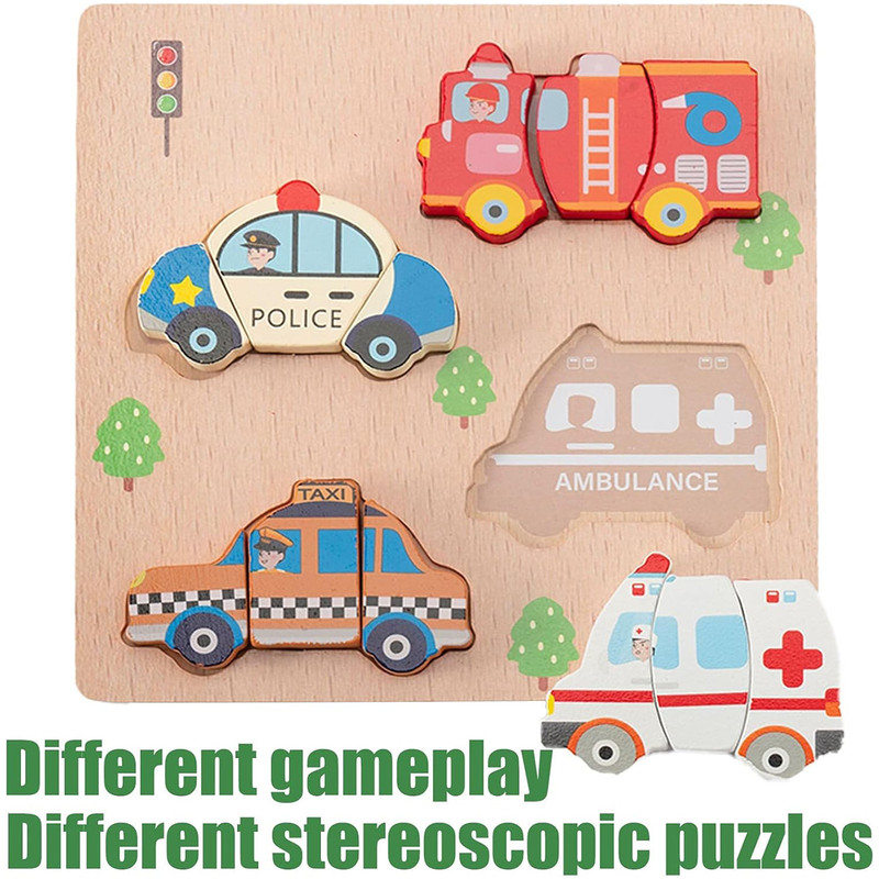 پازل آموزشی سمید مدل جورچین برشی طرح ماشین های امدادی