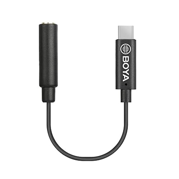 کابل تبدیل TRRS به usb-C بویا مدل BY-K9 طول 0.06 متر