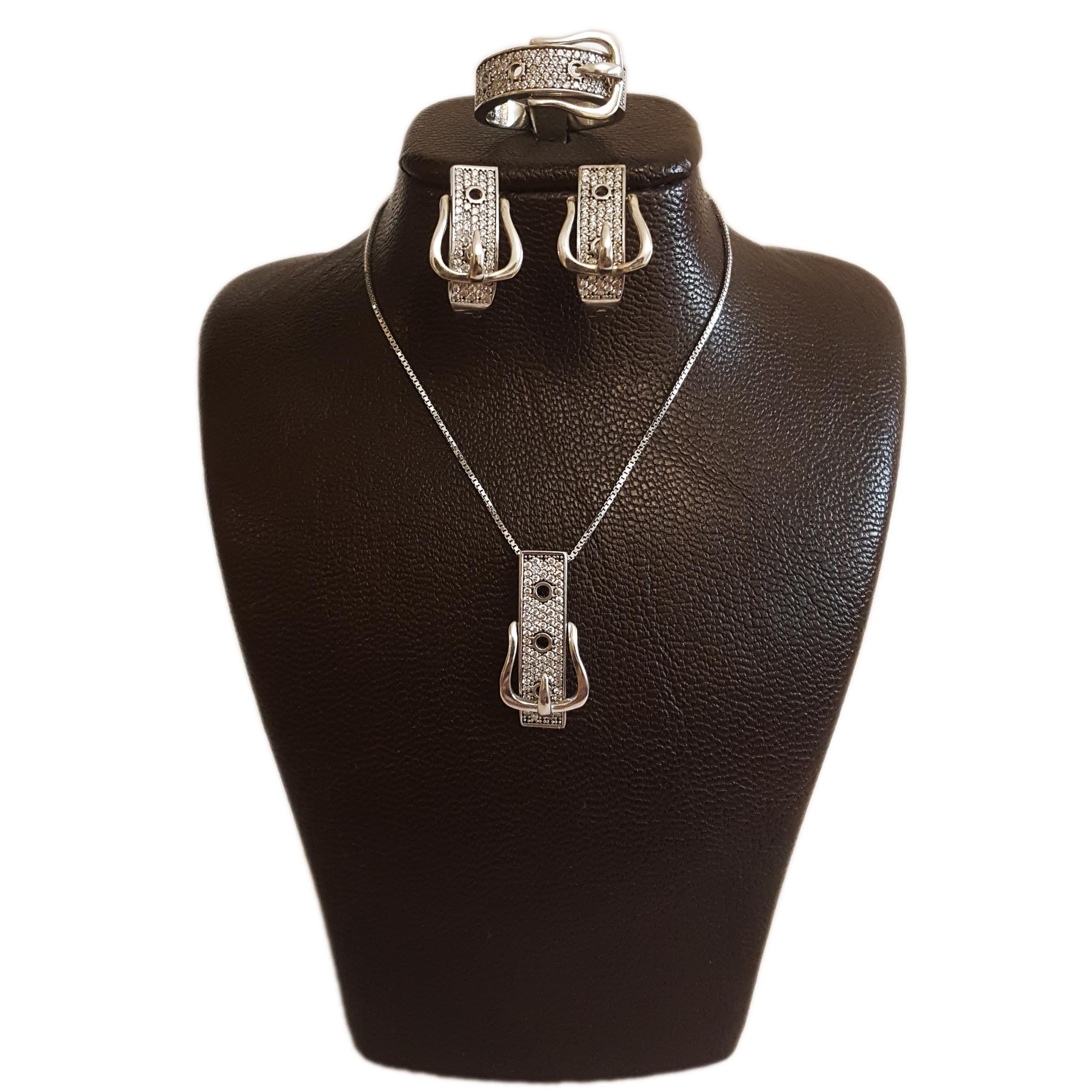 نیم ست نقره زنانه کد AMT_010