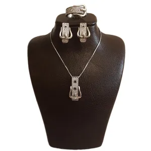 نیم ست نقره زنانه مدل کمربند کد AMT_010