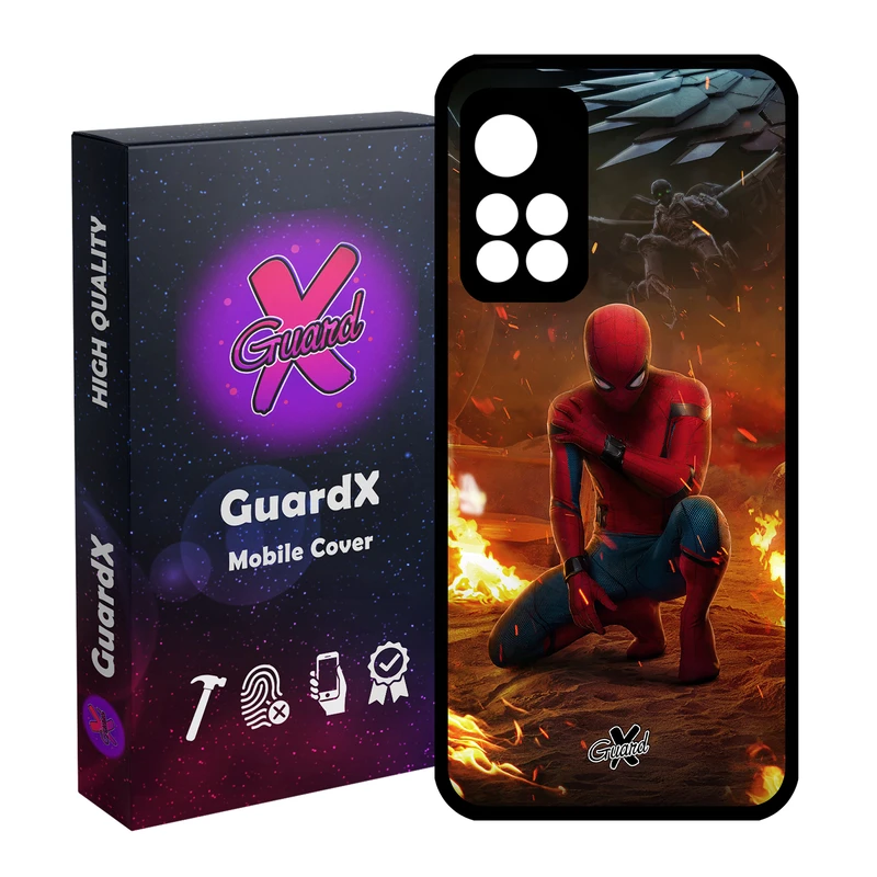 کاور گارد ایکس طرح Spider Man مدل Glass10098 مناسب برای گوشی موبایل شیائومی Redmi Note 11 Pro Plus 5G