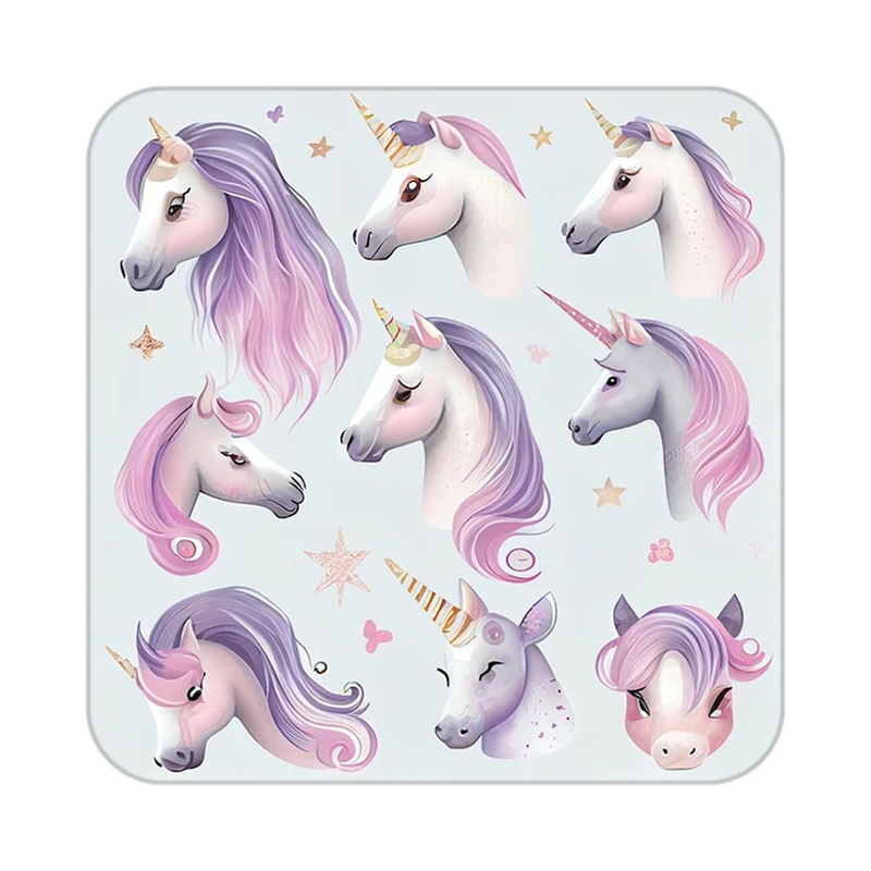 زیر لیوانی کاکتی طرح اسب تک شاخ و یونیکورن مدل mp32082