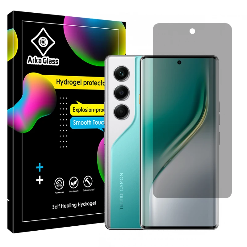 محافظ صفحه نمایش حریم شخصی آرکا گلس مدل Tough مناسب برای گوشی موبایل تکنو Camon 40 Pro